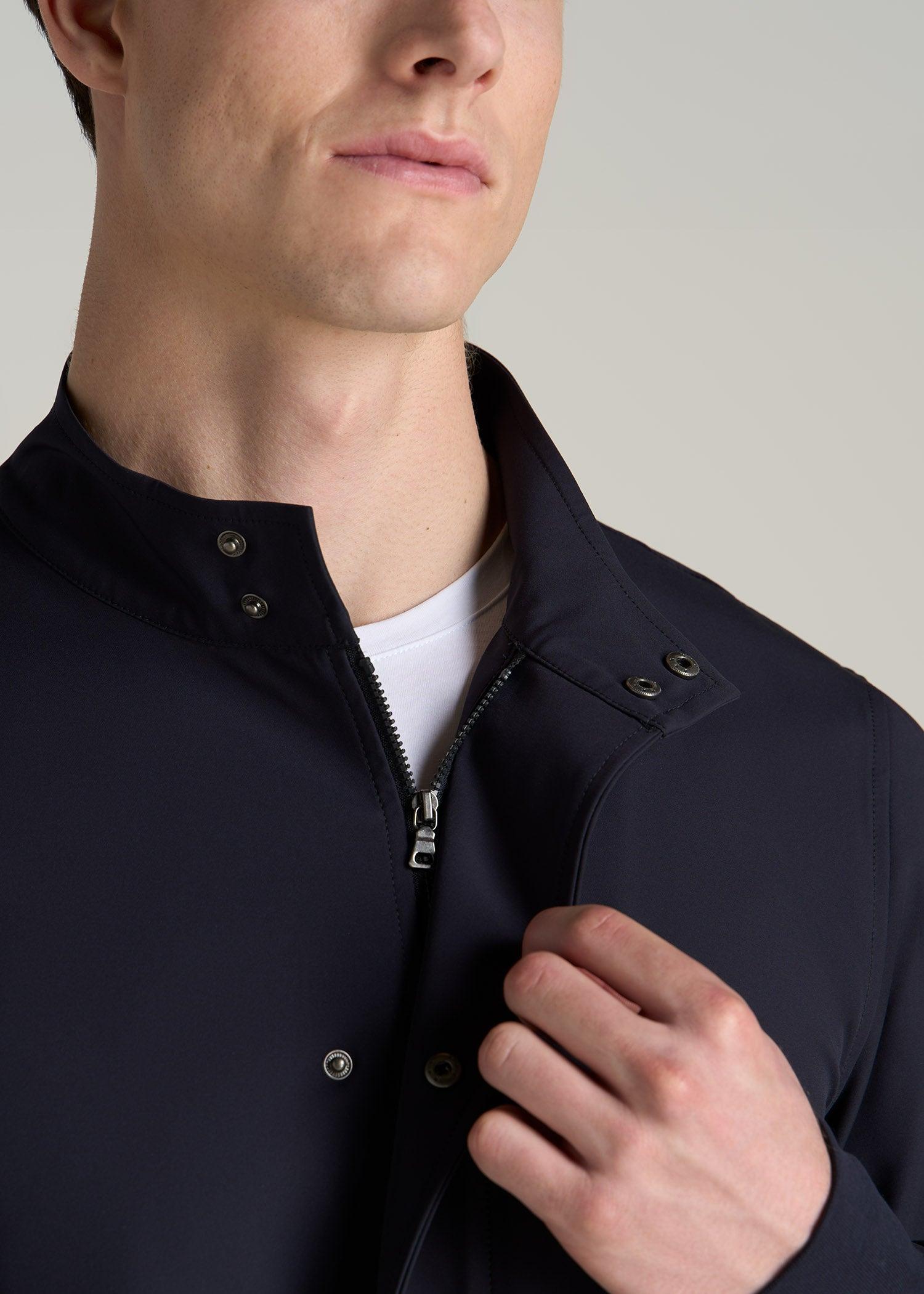 Motion Bomber Jacket for Tall Men in Deep Navy Male Product Image