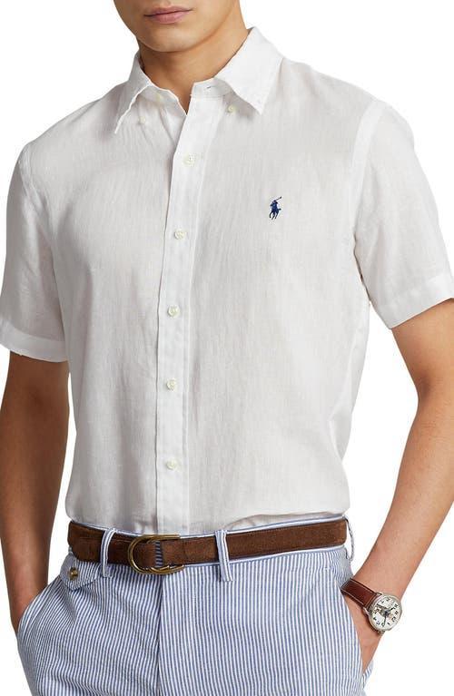 Polo Ralph Lauren Short Sleeve Linen Button-Down Shirt Product Image