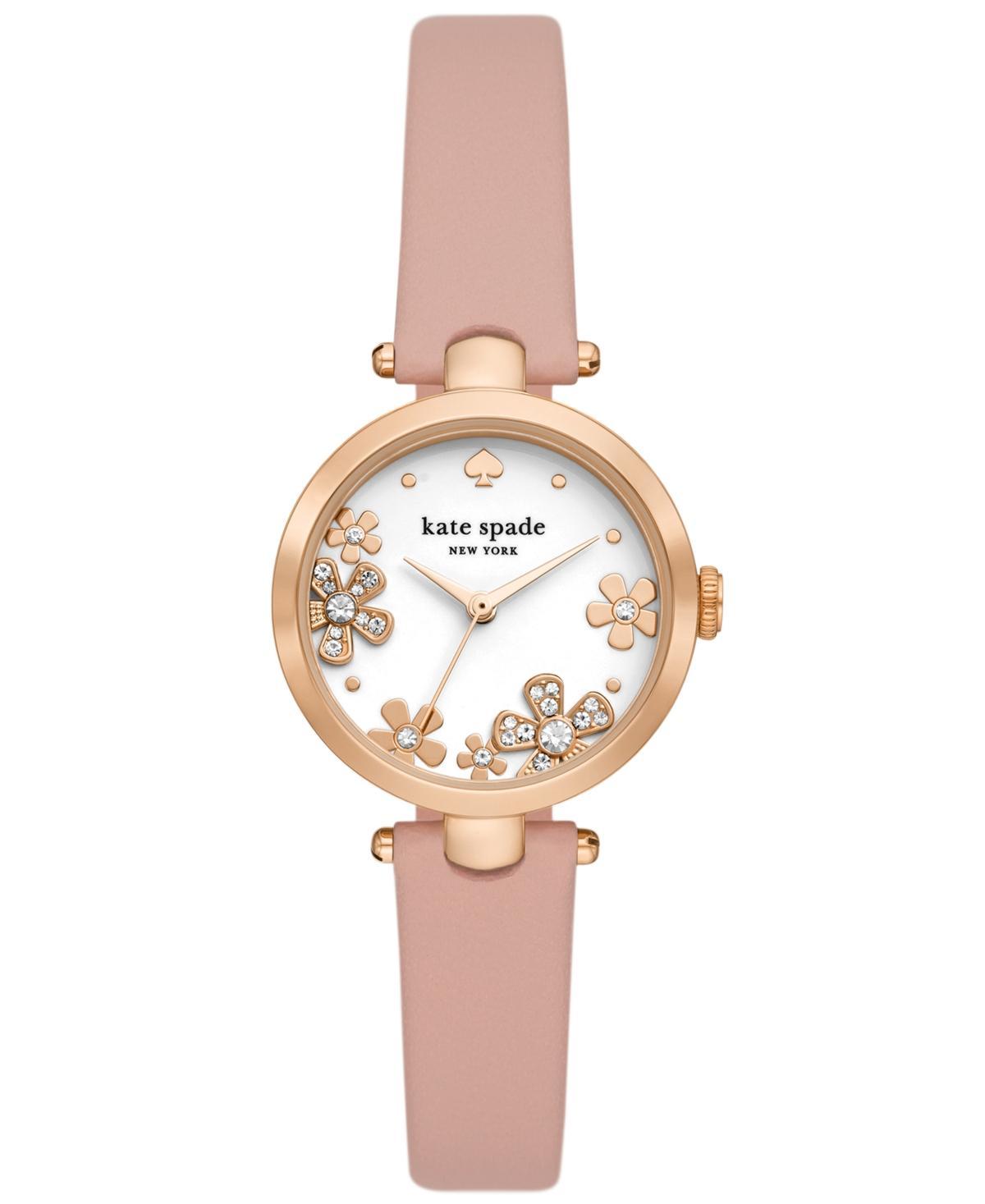 Womens Holland Rose Goldtone & Pink Leather Watch Product Image