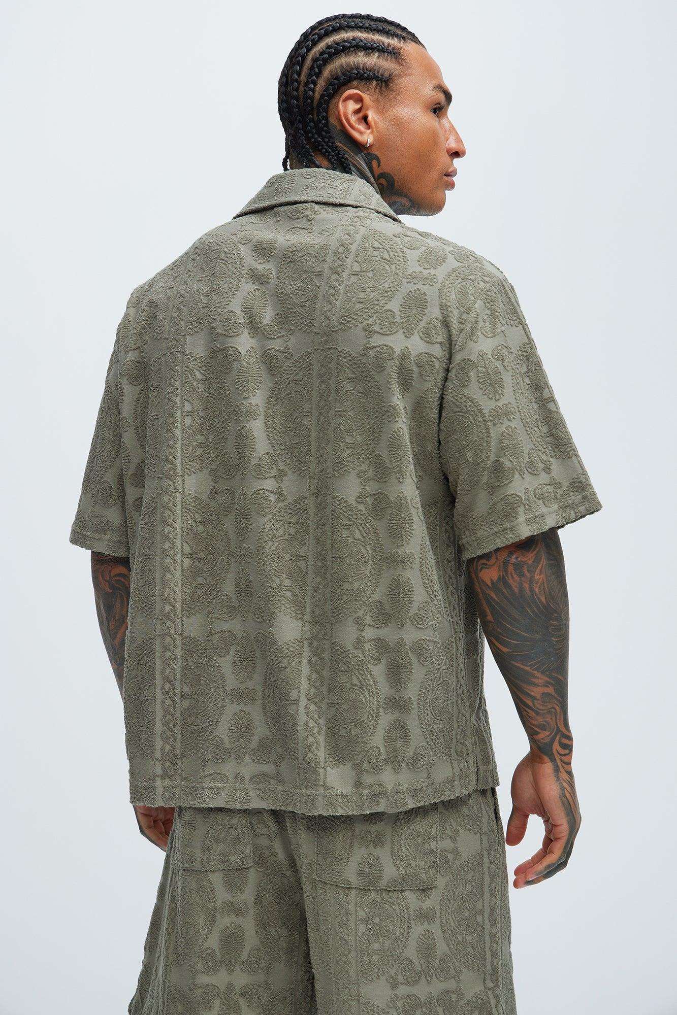 Link Textured Shirt - Olive Product Image