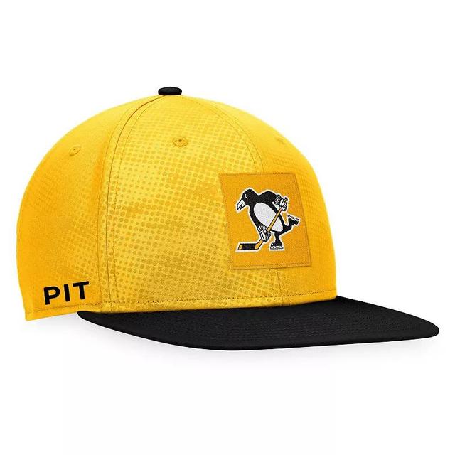 Mens Fanatics Gold Pittsburgh Penguins Authentic Pro Alternate Logo Snapback Hat - Gold Product Image