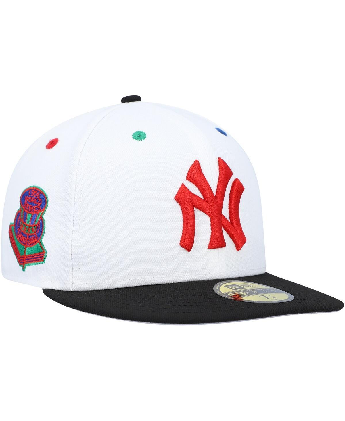 Mens New Era White New York Yankees 1956 World Series Primary Eye 59FIFTY Fitted Hat - White Product Image