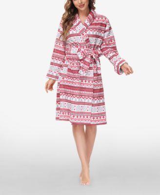 Women's Printed Plush Robe Product Image