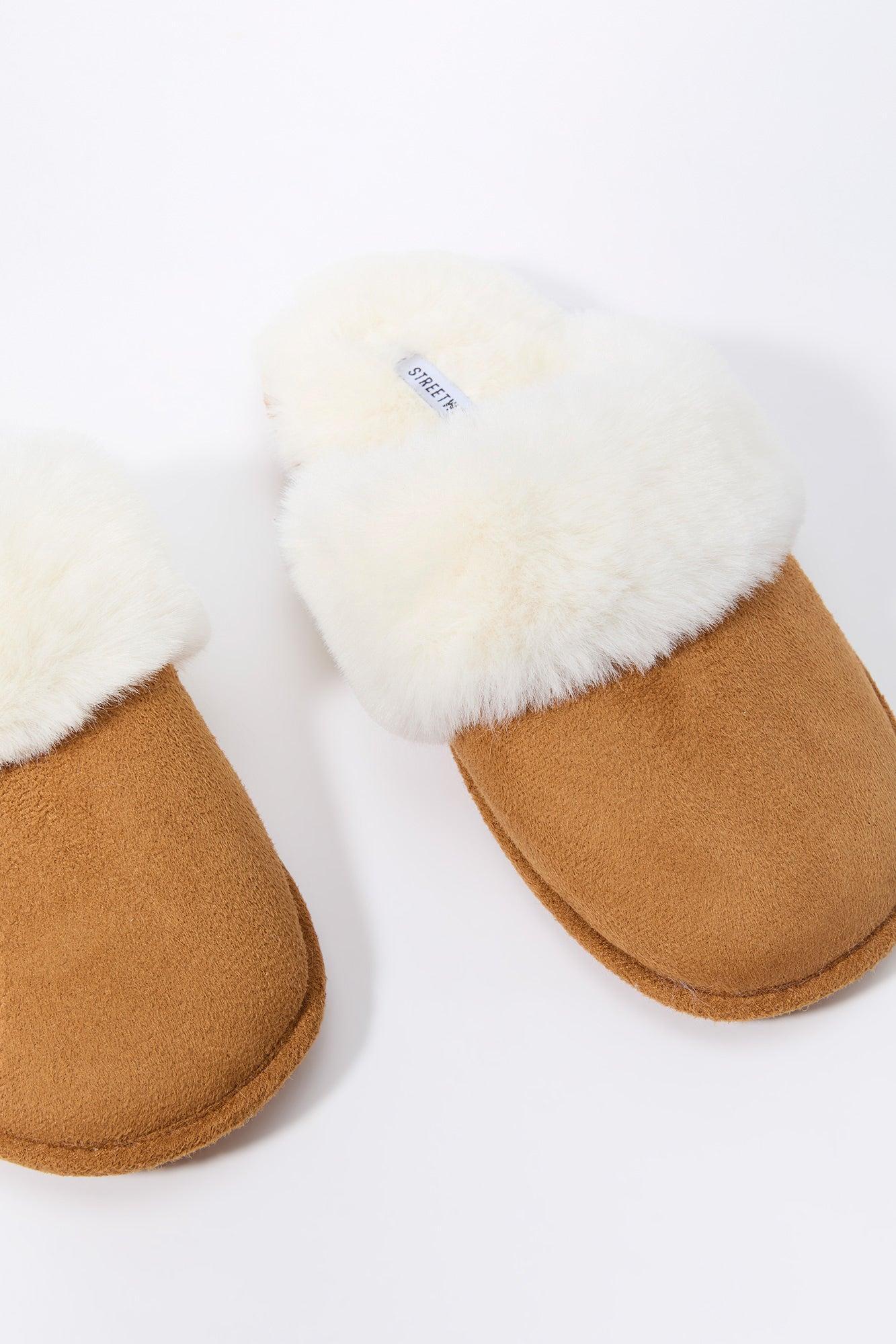 Faux Fur Collared Slipper Female Product Image