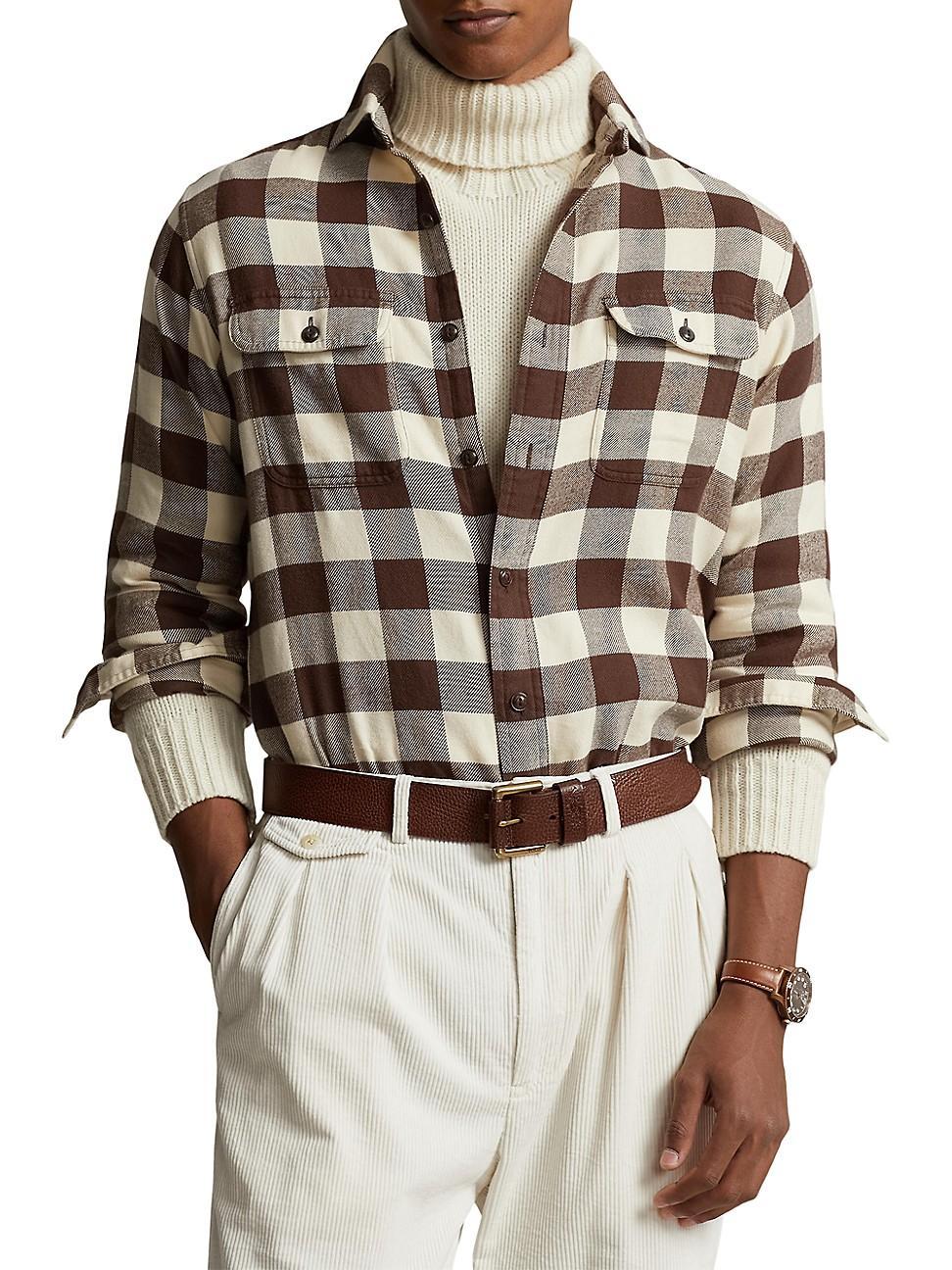 Polo Ralph Lauren Classic Fit Checked Twill Long Sleeve Workshirt Product Image