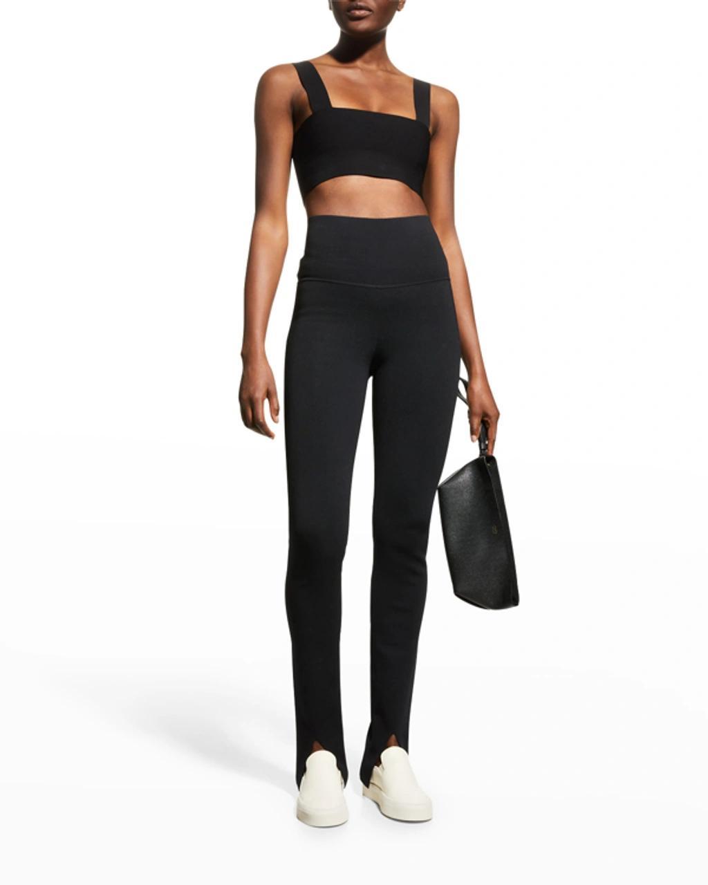 Vb Body Slit-hem Leggings In Black product image