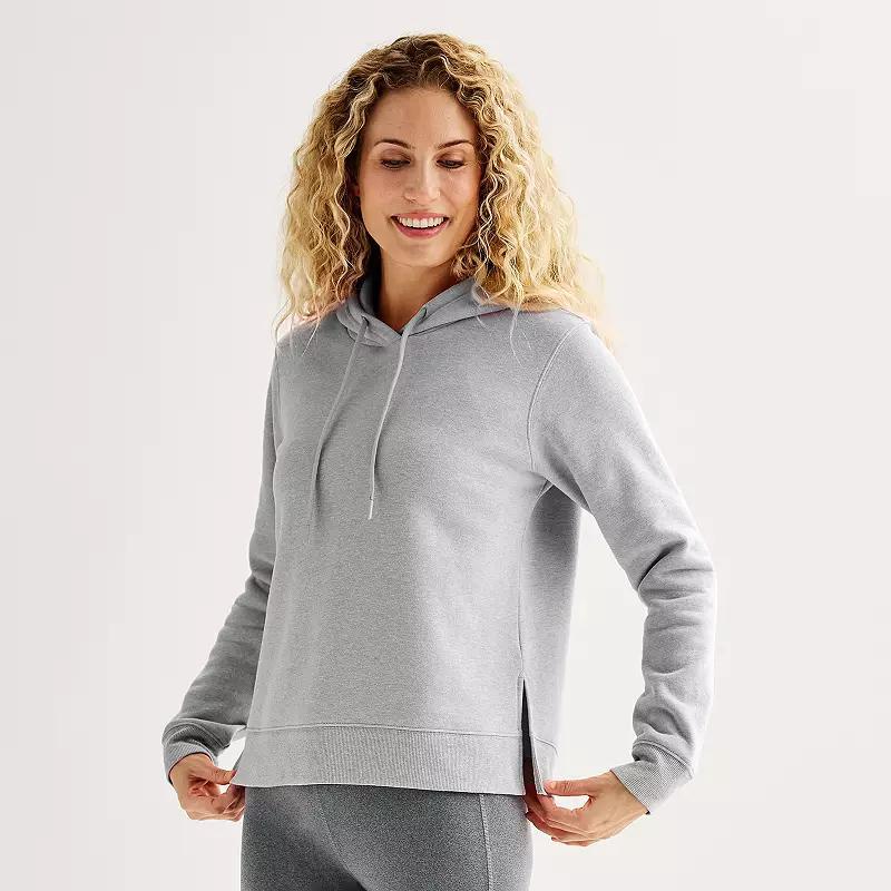 Womens Tek Gear Ultrasoft Fleece Hoodie Dark Frost Grey Product Image