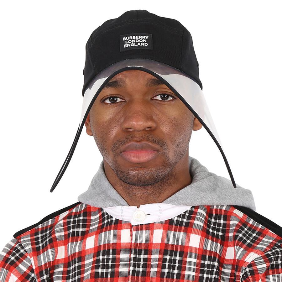 Men's Cap With Transparent Visor In Black Product Image