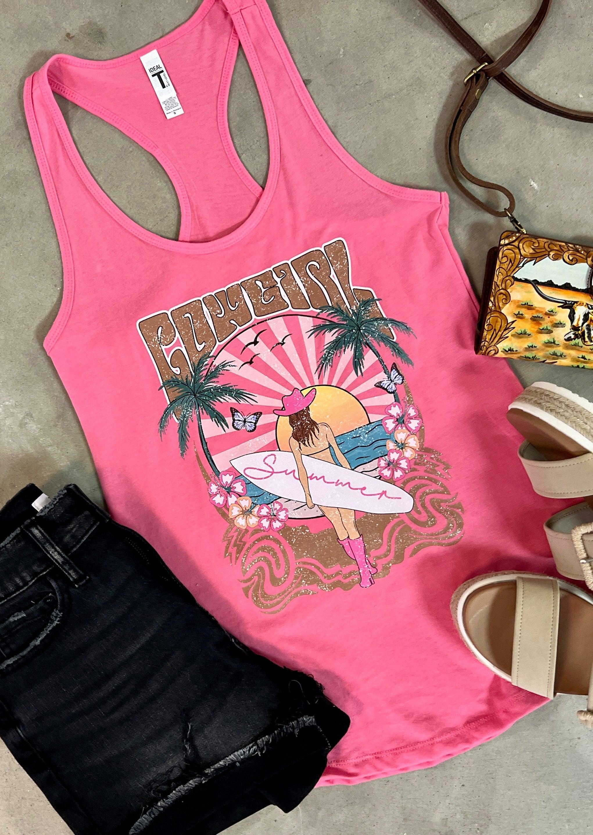 Cowgirl's Beach Summer Racerback Tank* Product Image