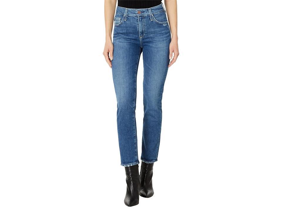 AG Jeans Mari High Rise Slim Straight Crop Jean in Alibi Destructed (Alibi Destructed) Women's Jeans Product Image