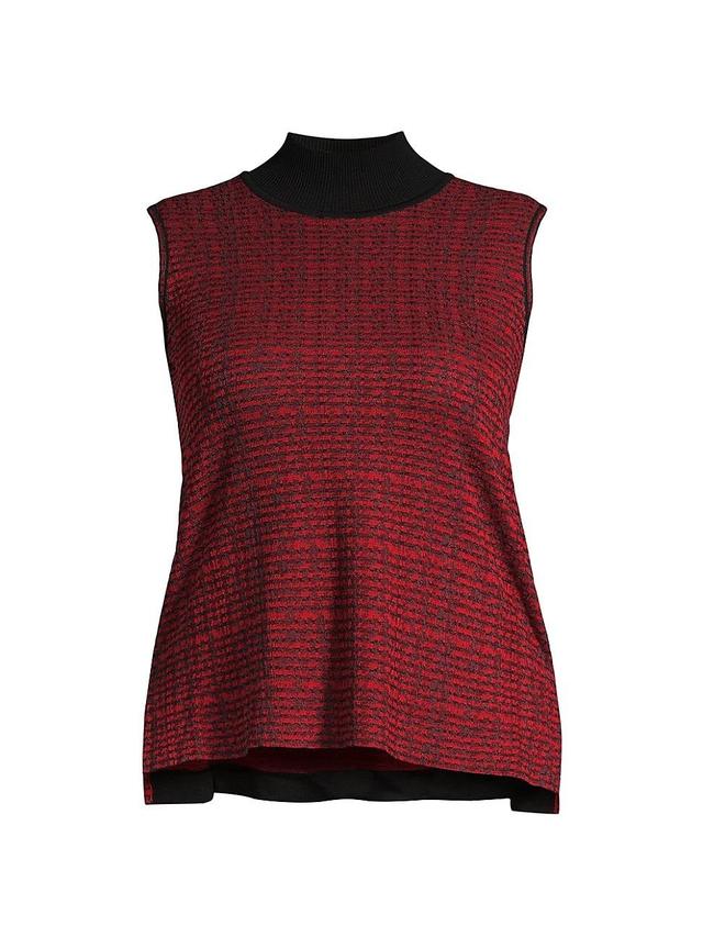 Womens Knit Mock Turtleneck Tank Product Image