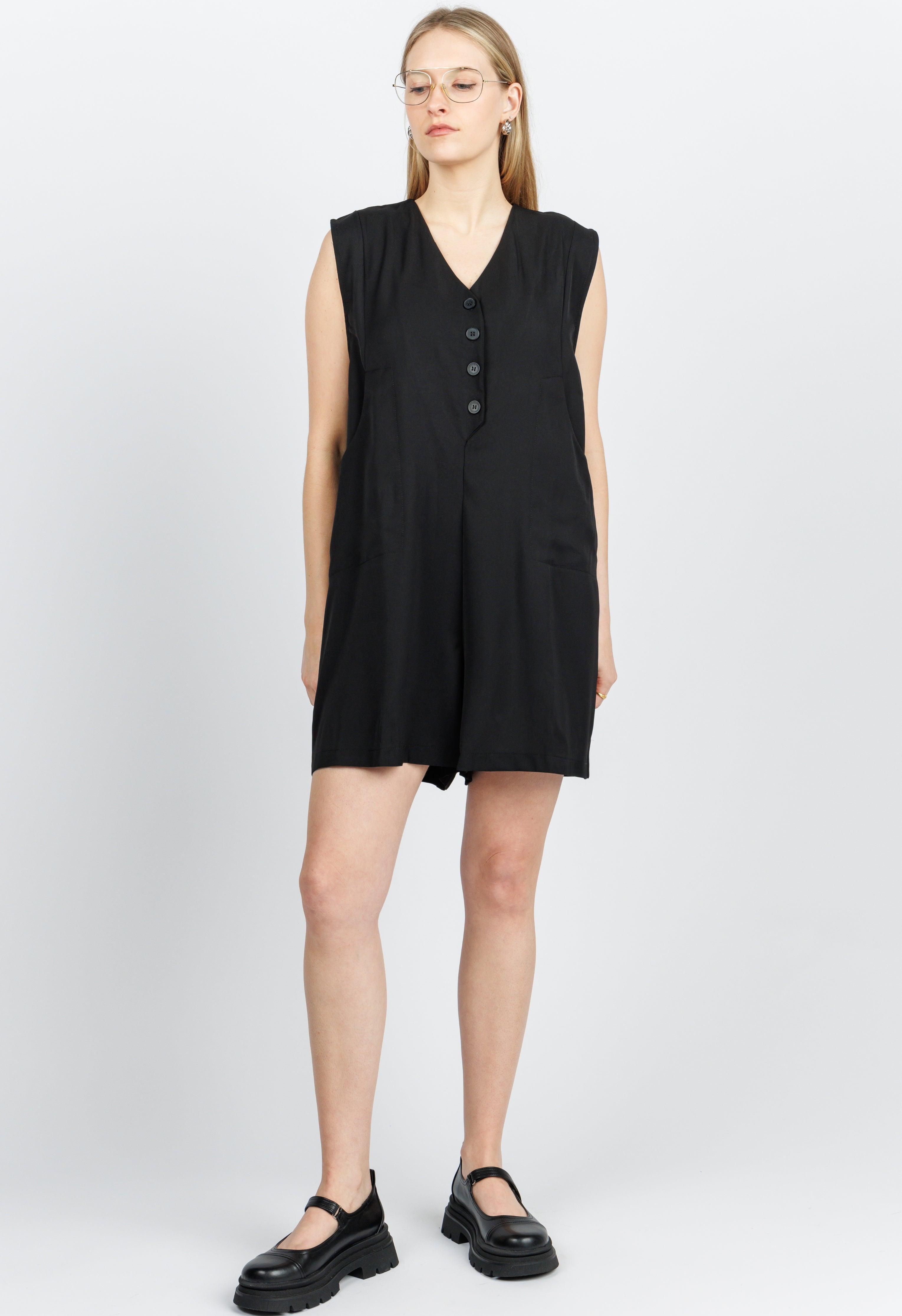 Oversized Romper in Raven Product Image