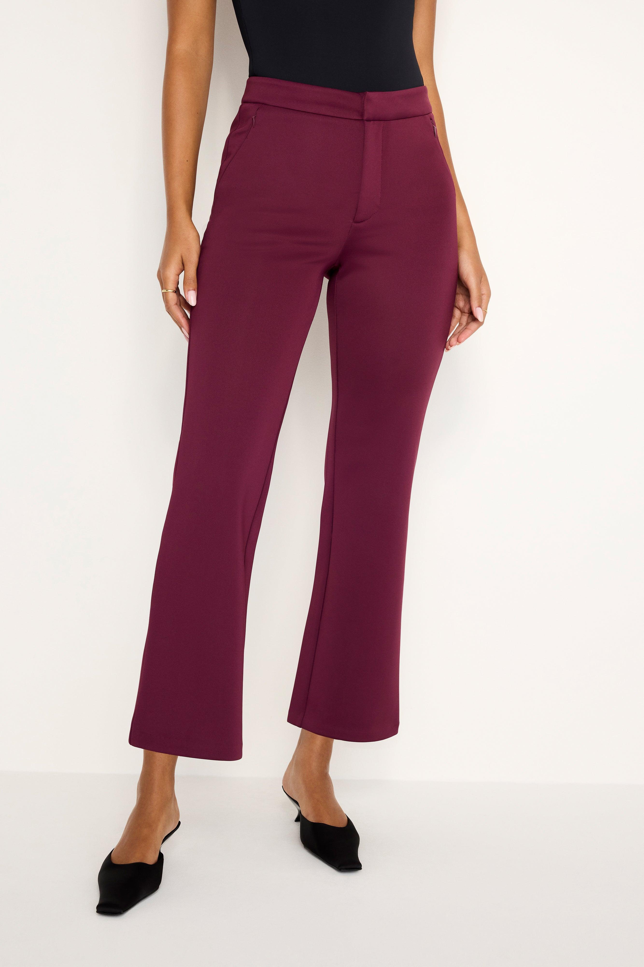 SCUBA CROPPED STRAIGHT TROUSERS | OXBLOOD002 Product Image