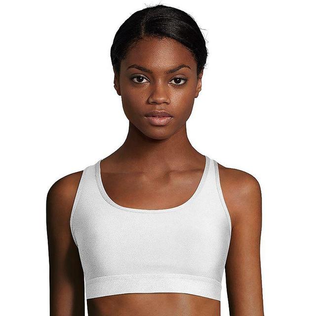 Hanes Solid Absolute Racerback Compression Sports Bra O9178, Womens Product Image