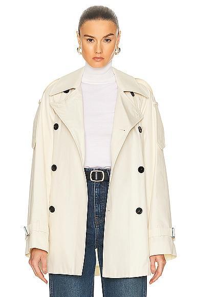 Burberry Belted Coat in Grey Product Image