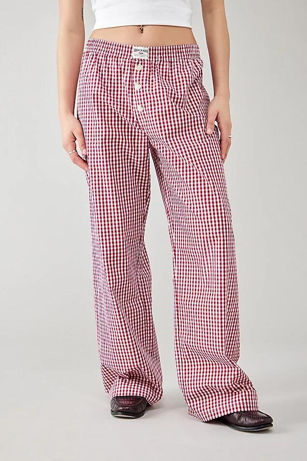 BDG Red Gingham Clean Trouser Pant Womens at Urban Outfitters Product Image