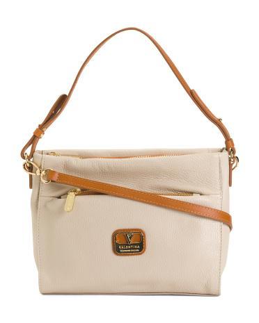 Leather Square Crossbody With Front Pocket for Women product image