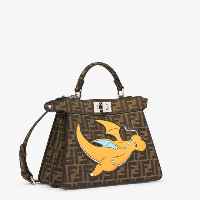 Peekaboo ISeeU SmallFENDI x FRGMT x POKÉMON brown FF fabric bag Product Image