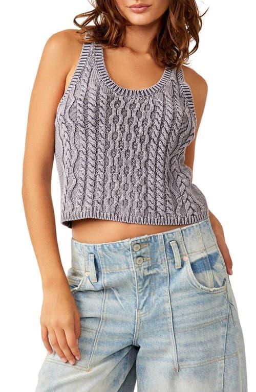 Free People High Tide Cable Stitch Cotton Sweater Tank Product Image