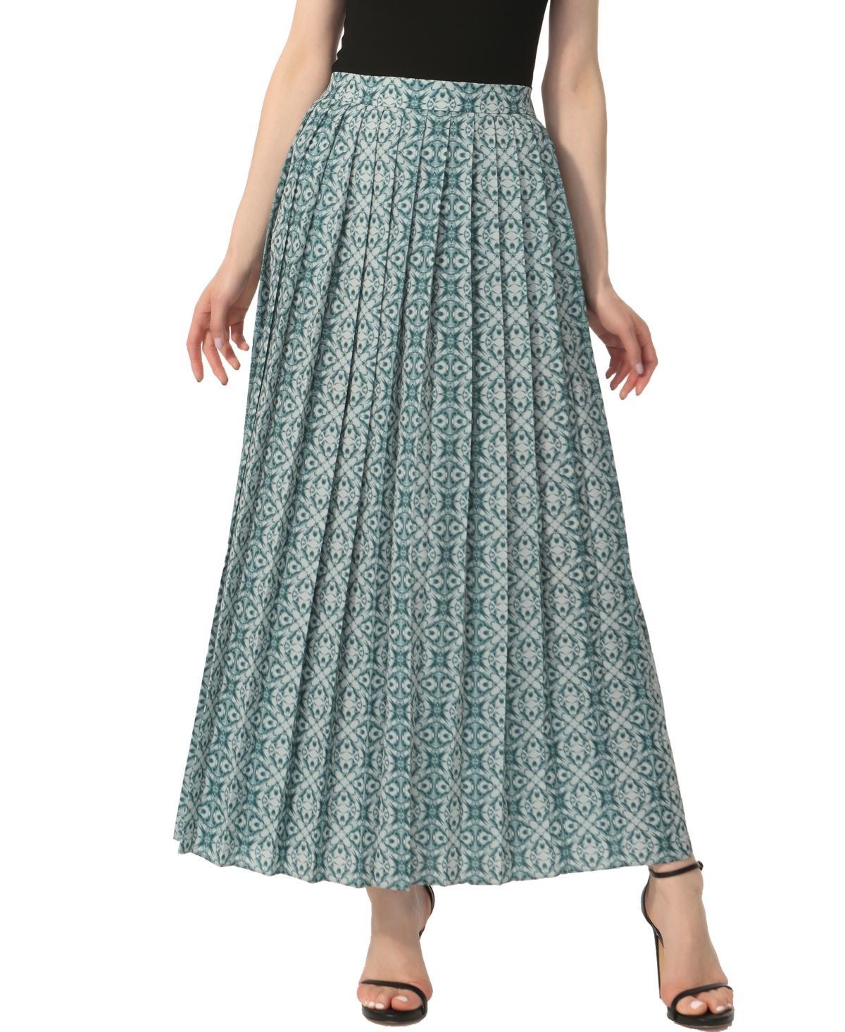 kimi + kai Womens Print Box Pleat Maxi Skirt Product Image