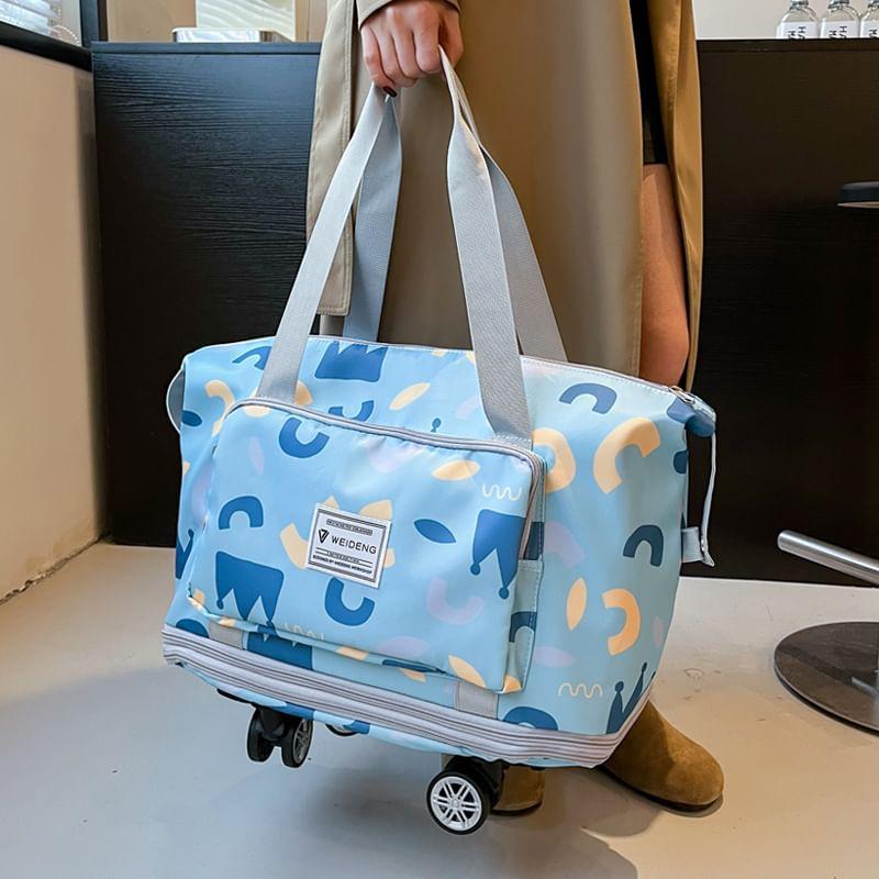 Patterned Multi-Pocket Carryall Bag Product Image