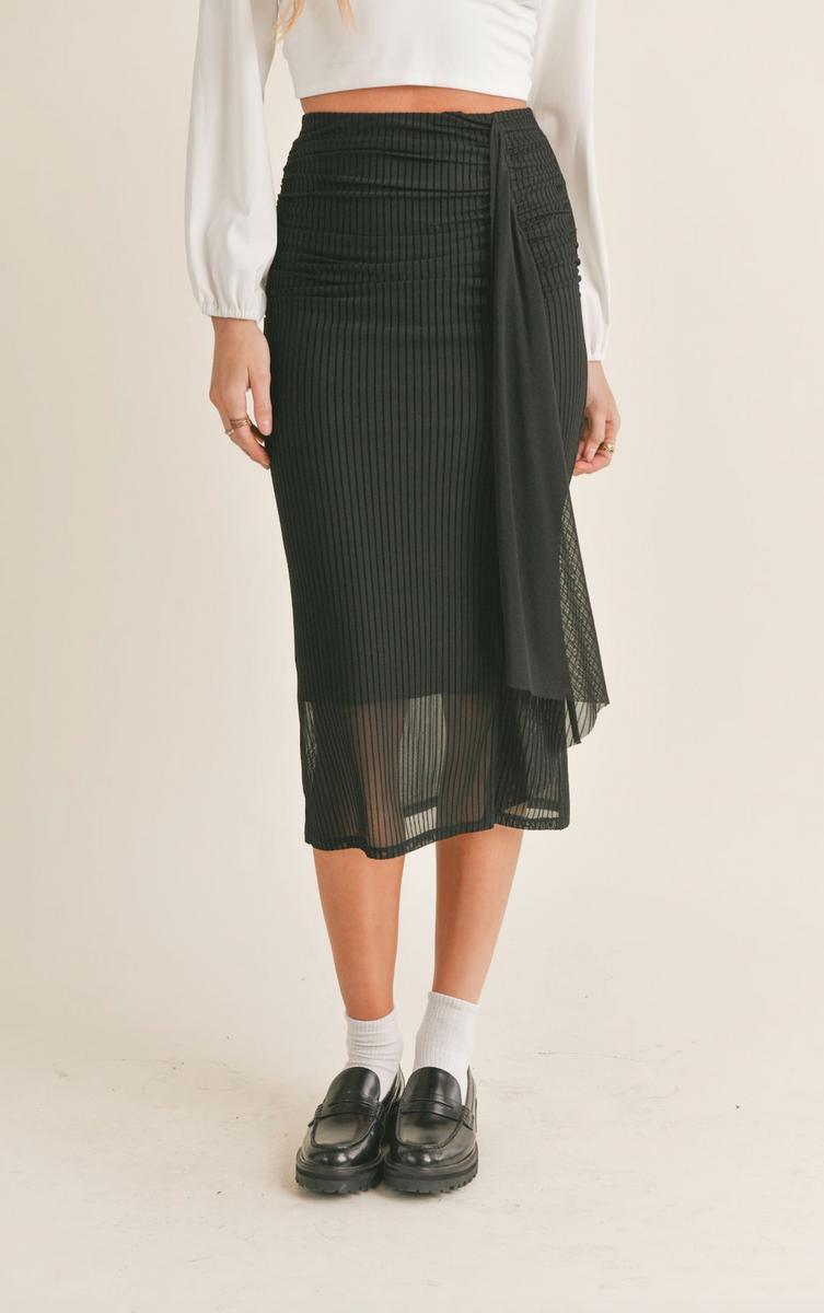 Ruched Midi Skirt Product Image