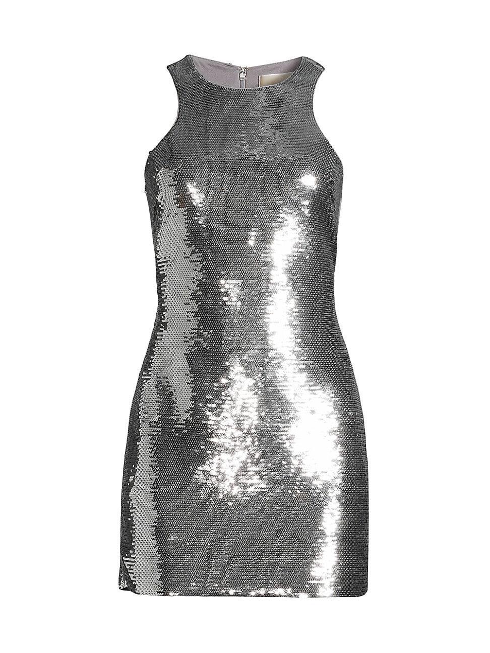 Womens Sleeveless Sequined Minidress Product Image