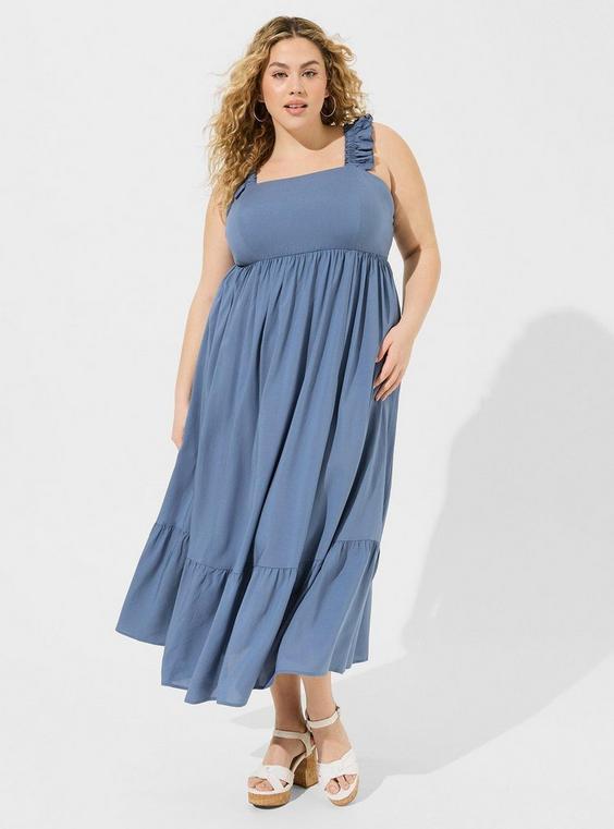 Maxi Challis Ruffle Strap Tiered Dress Product Image