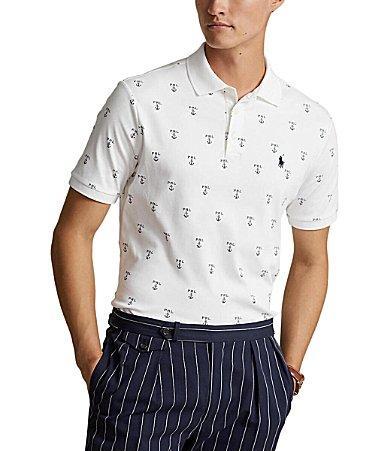 Polo Ralph Lauren Classic Fit Printed Soft Cotton Polo Shirt (Classic Anchor/ ) Men's Short Sleeve Knit Product Image