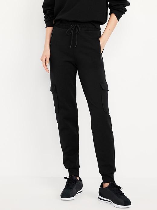 High-Waisted Dynamic Fleece Cargo Joggers Product Image