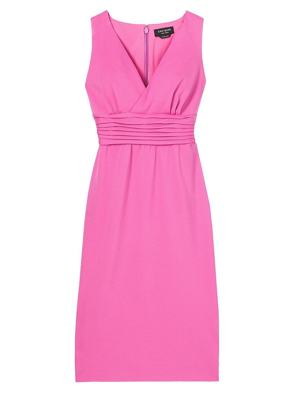 Womens Pont Surplice Midi-Dress Product Image