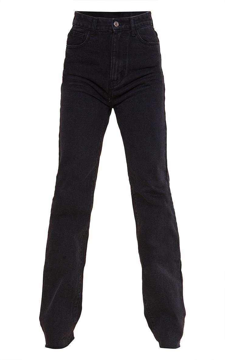 Tall Washed Black Long Leg Straight Leg Jeans Product Image