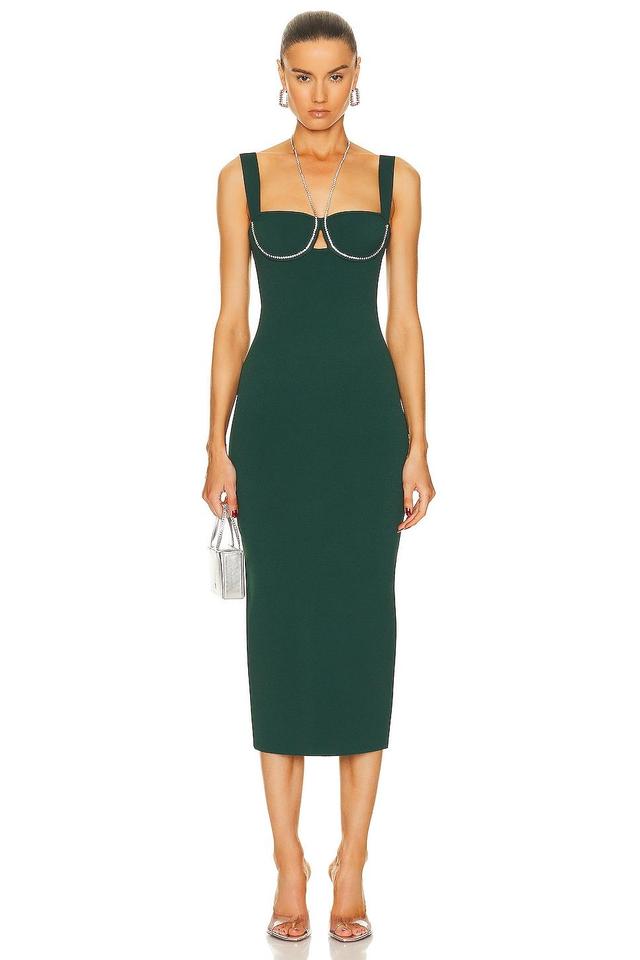 GALVAN Celeste Dress Dark Green. (also in ). Product Image