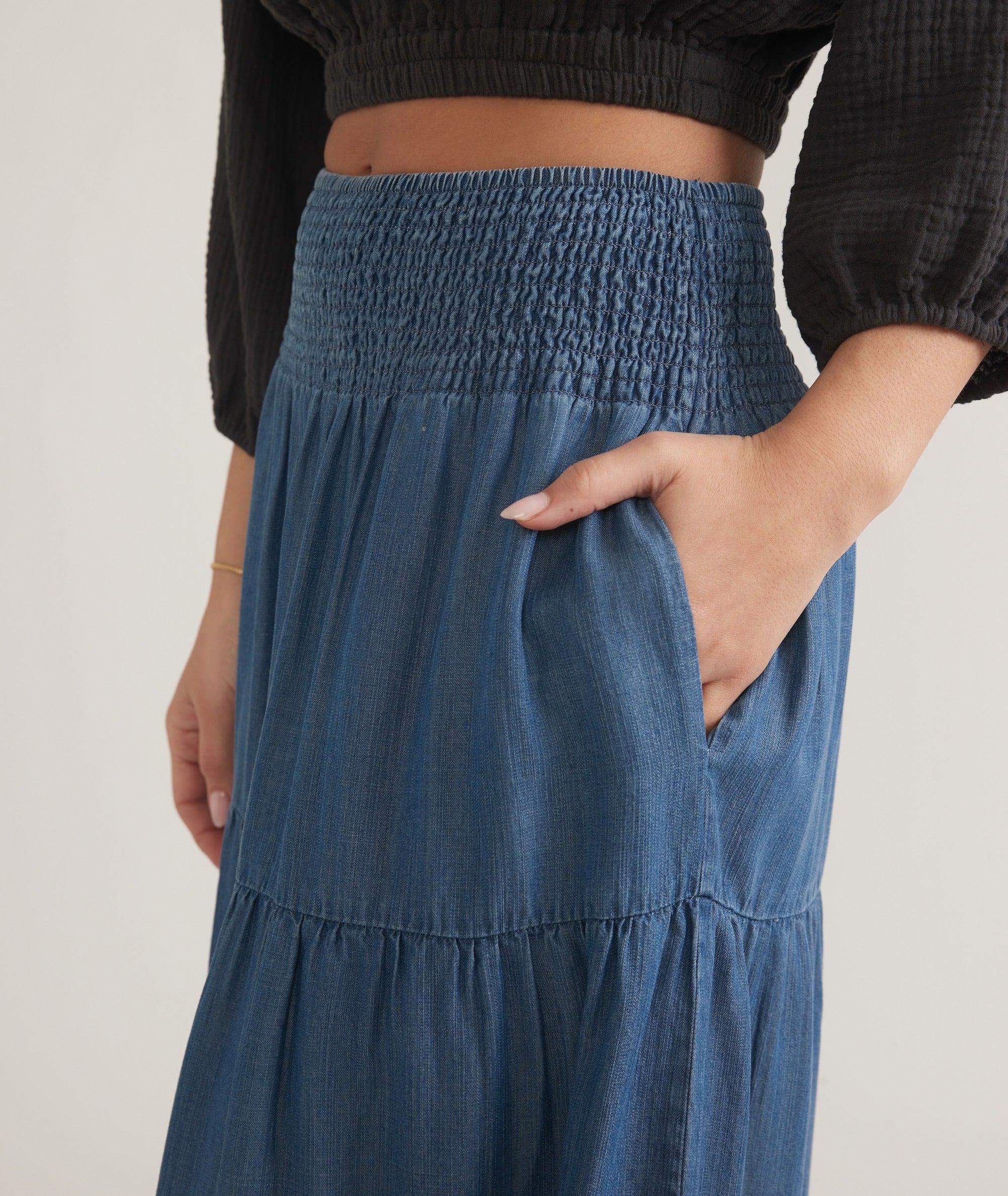 Corinne Chambray Maxi Skirt Product Image