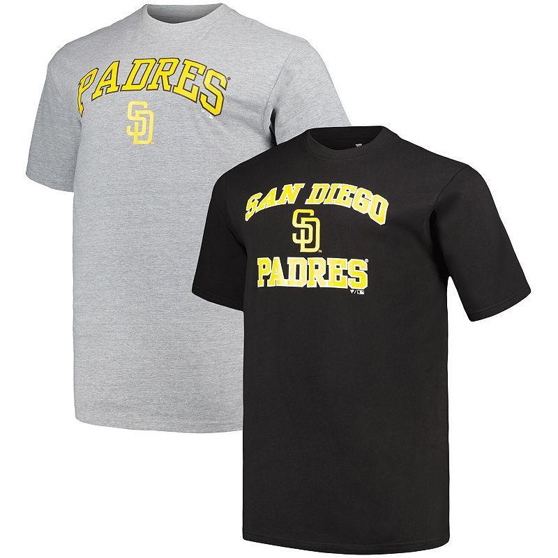 Mens Profile /Heather Gray San Diego Padres Big & Tall T-Shirt Combo Pack Product Image