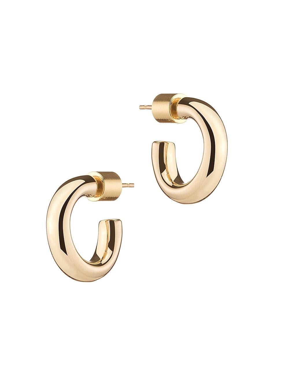 Womens Lilly 10K-Gold-Plated Micro Huggie Hoop Earrings - Yellow Gold Product Image