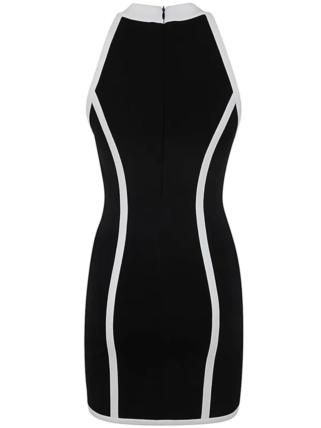 BALMAIN Rose Detail Dress In Black Product Image