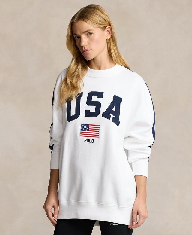 Women's Team USA Oversize Fleece Crewneck Product Image