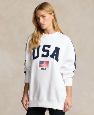 Women's Team USA Oversize Fleece Crewneck Product Image