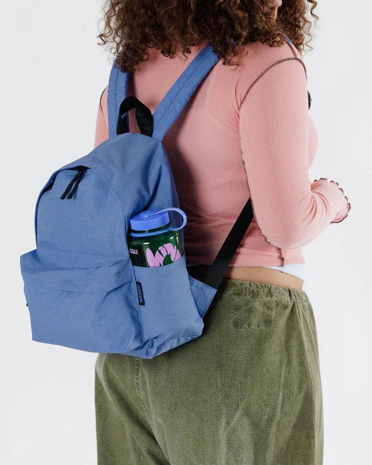 Baggu Medium Nylon Backpack - Pansy Blue Product Image