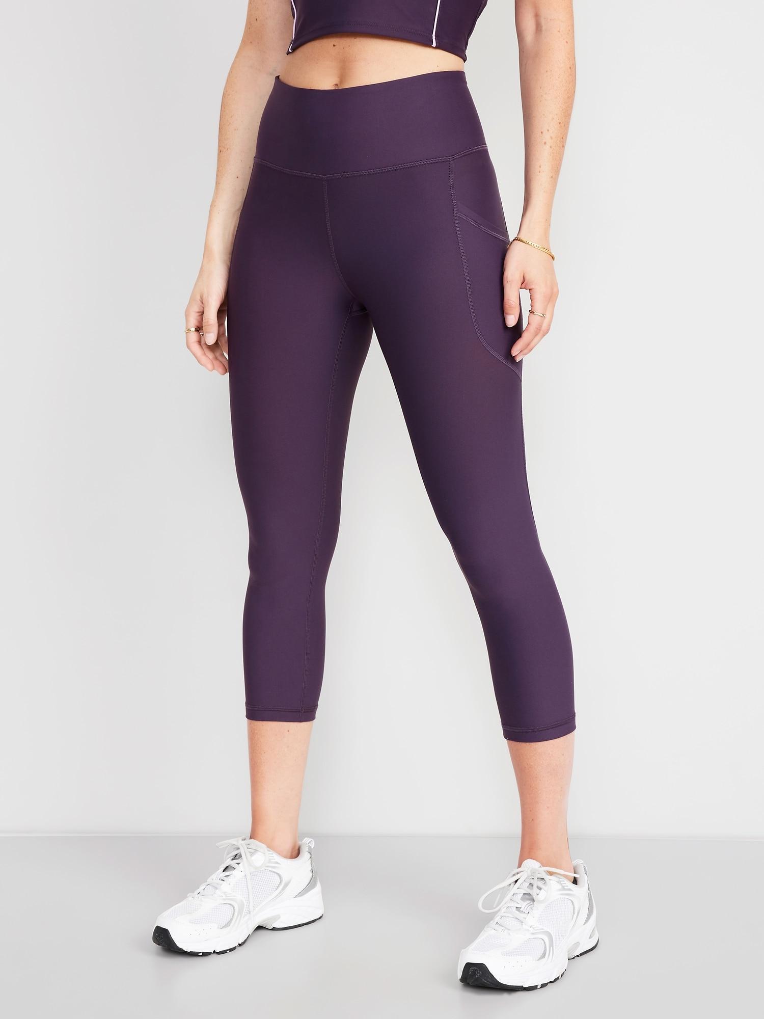 High-Waisted PowerSoft Crop Leggings for Women Product Image