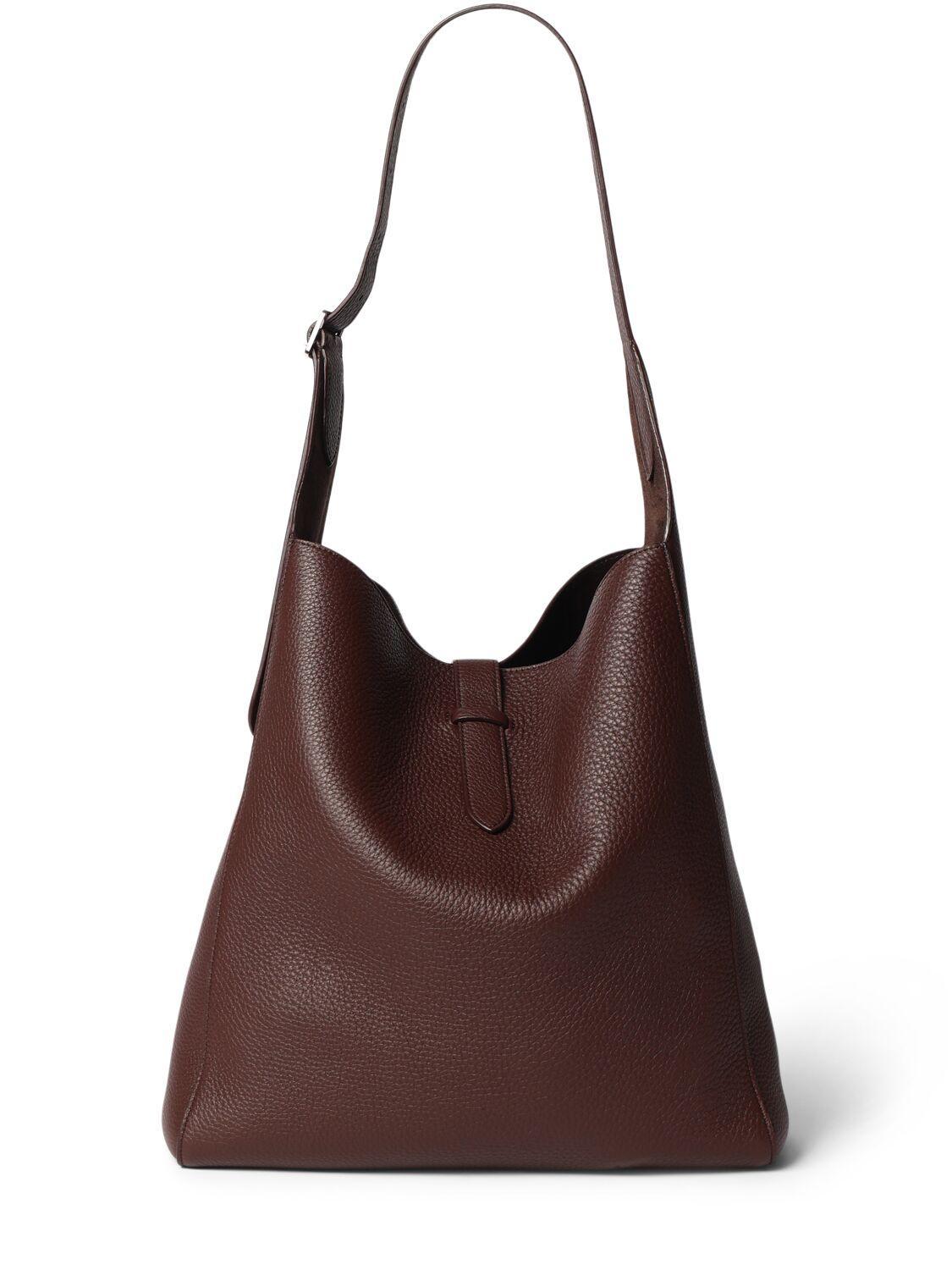 Blake Hobo Lux Grain Leather Bag In Acajou Pld Product Image