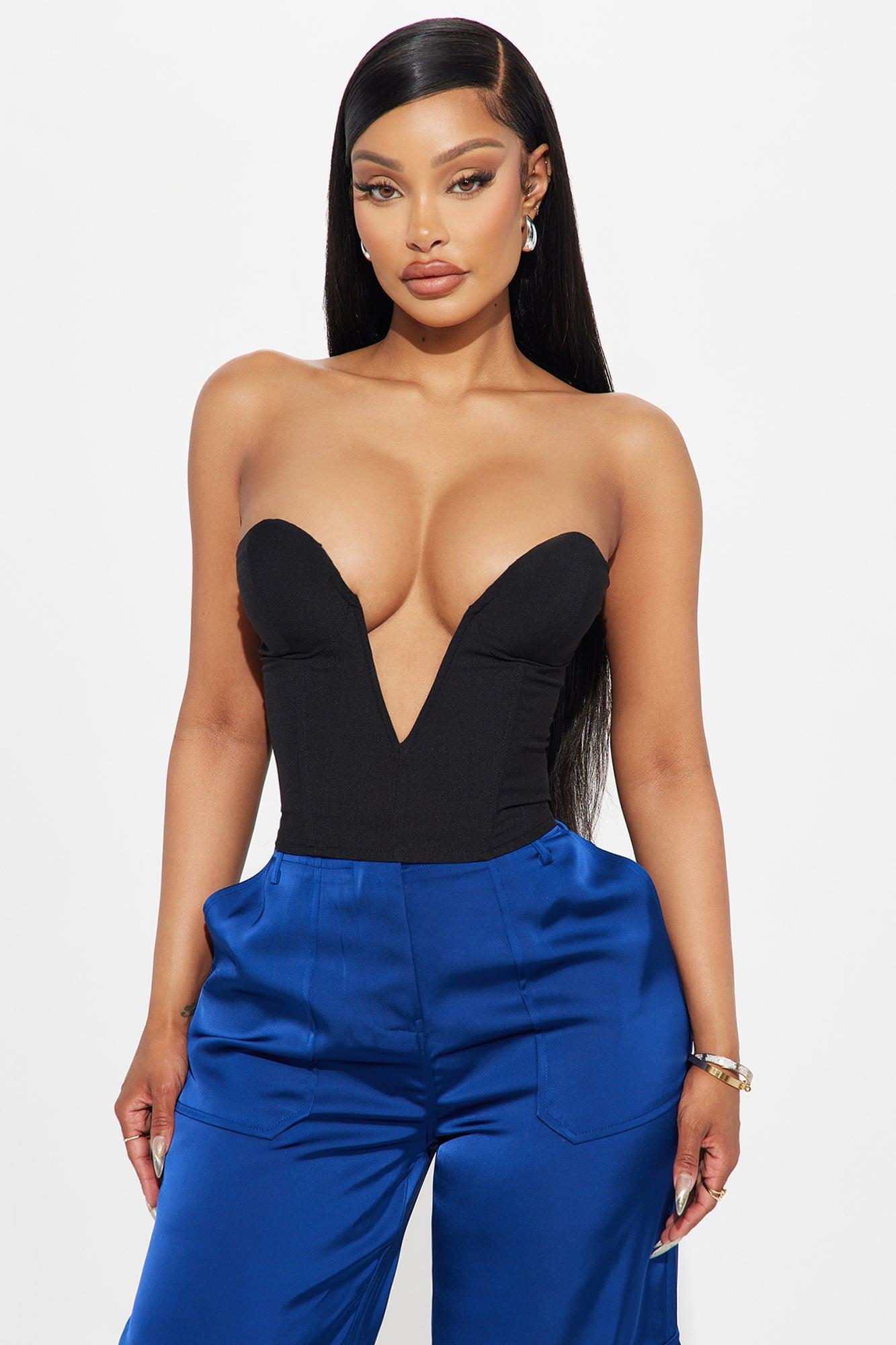 Too Hot To Handle Corset Top - Black Product Image