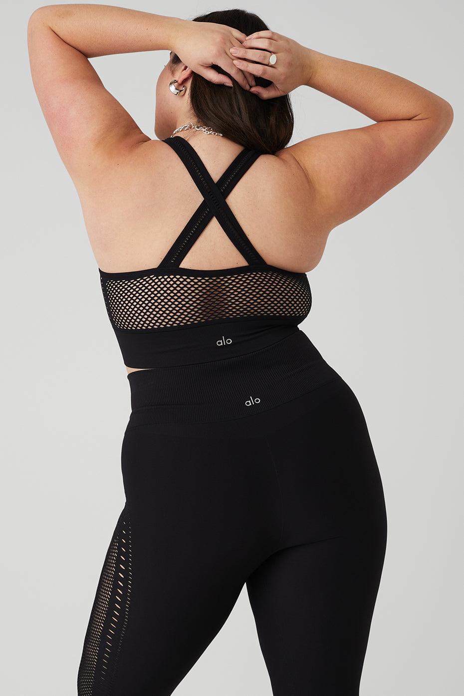 Seamless Open Air Bra - Black Product Image