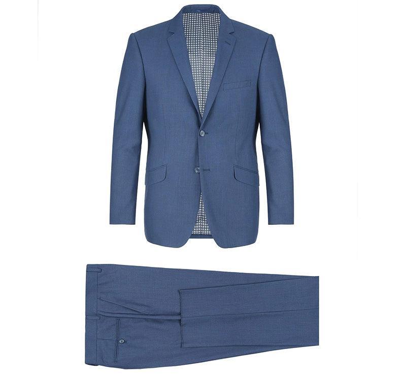 Blue Dress Suit Slim Fit 2 Piece Notch Lapel Product Image