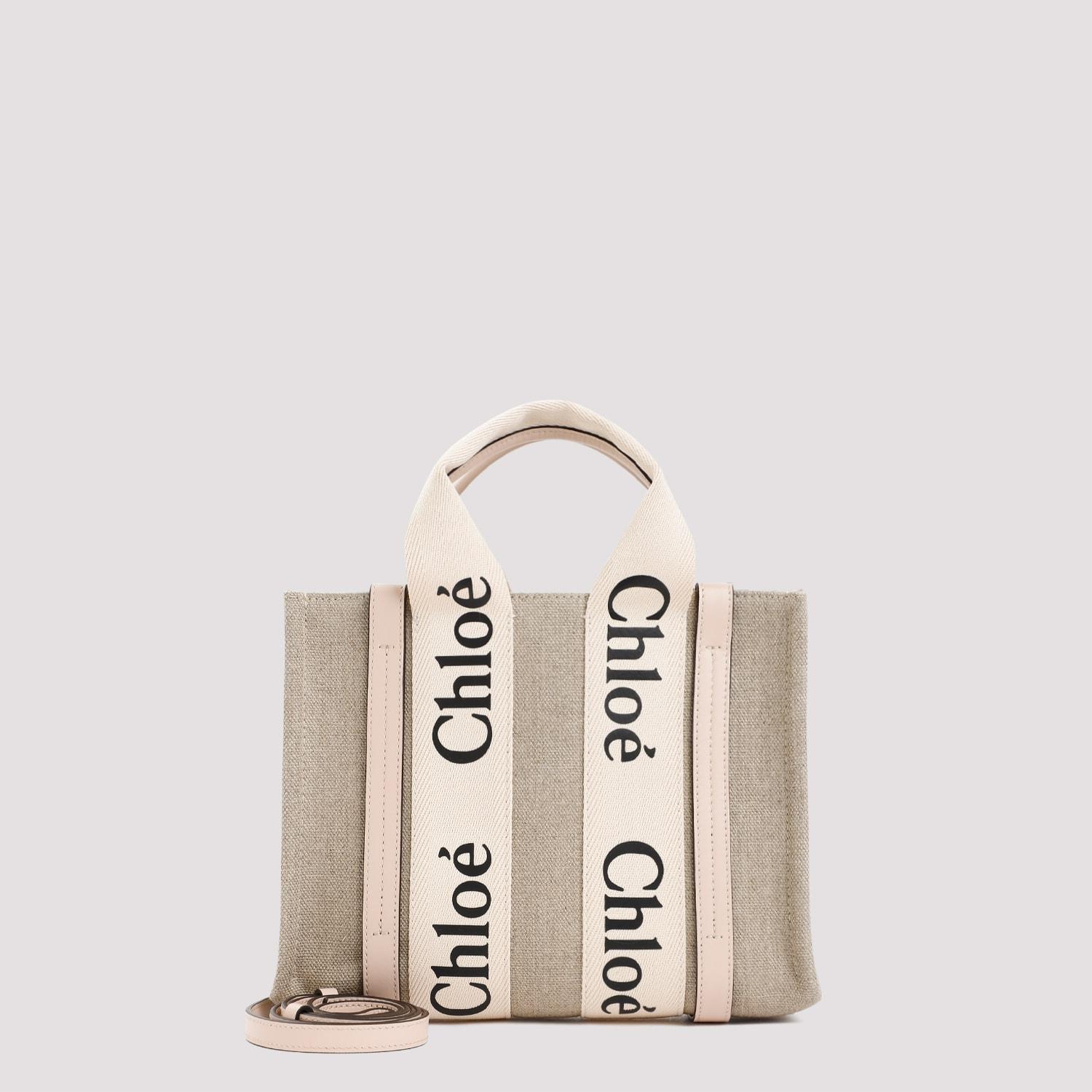 ‘woody Small' Shoulder Bag In Beige Product Image