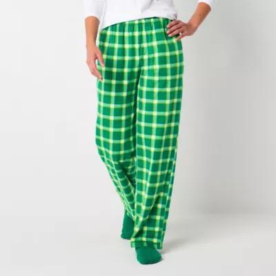 Sleep Chic Womens Tall Fleece Pajama Pants with Socks Product Image