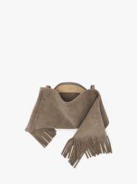 MEDIUM SCARF BAG - SUEDE SHOULDER BAG in 927 cobblestone | JW Anderson US  Product Image