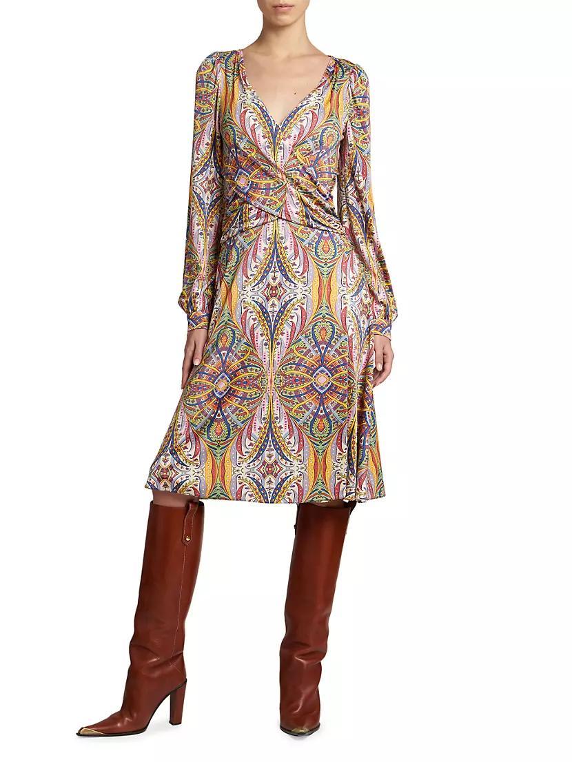 Kaleidoscope Paisley Midi-Dress Product Image