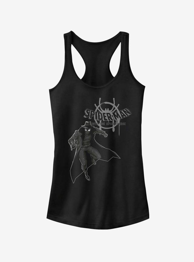 Marvel Spider-Man: Into The Spider-Verse Spider-Man Noir Girls Tank Top Product Image